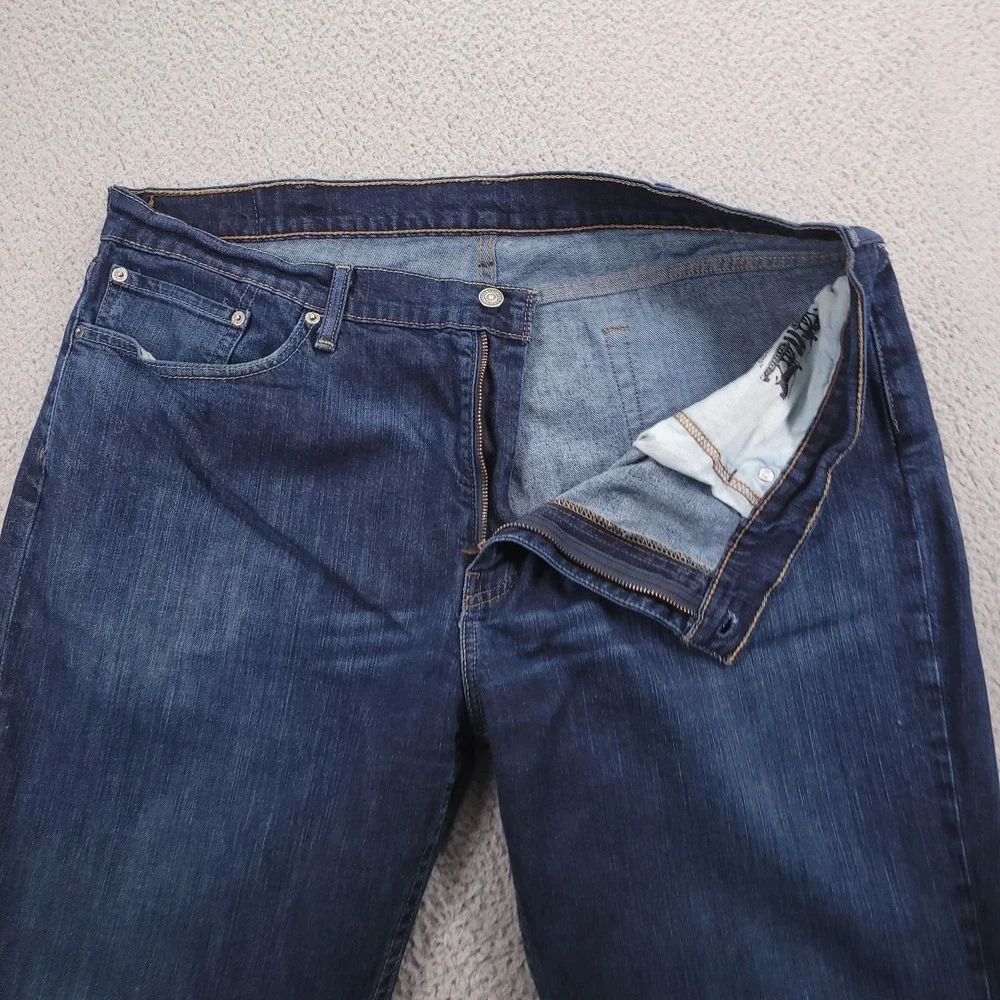 LEVIS 514 Jeans Mens Size 40x30 Straight Fit Dark Wash Low Stretch Denim